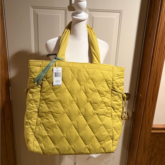 Vera Bradley Handbags - Vera Bradley Yellow Quilted Tote Bag Travel Work Shoulder Bag NWT